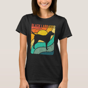 Black Labrador Vintage Sunset Mom Dad T-Shirt