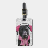 Black Labrador With Ear Muffs