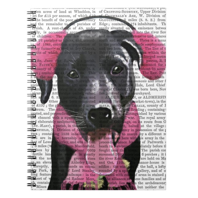 Black Labrador With Ear Muffs Notebook (Front)