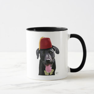Black Labrador With Fez Mug