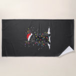 Black Labrador Xmas Dog Christmas Tree Light Class Beach Towel<br><div class="desc">Black Labrador Xmas Dog Christmas Tree Light Classic T-Shirt</div>