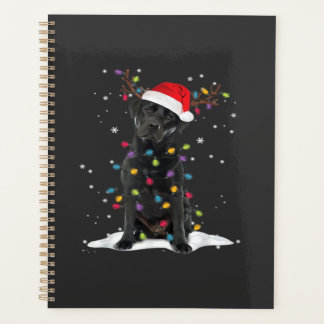 Black Labrador Xmas Dog Christmas Tree Light Class Planner