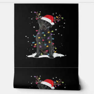 Black Labrador Xmas Dog Christmas Tree Light Class Wallpaper