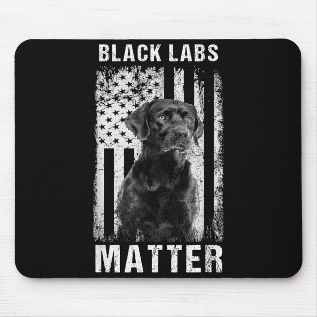 Black Labs Labrador Retriever Mouse Pad (Front)