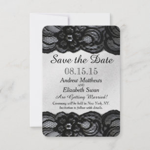 Black Lace and Satin Save the Date