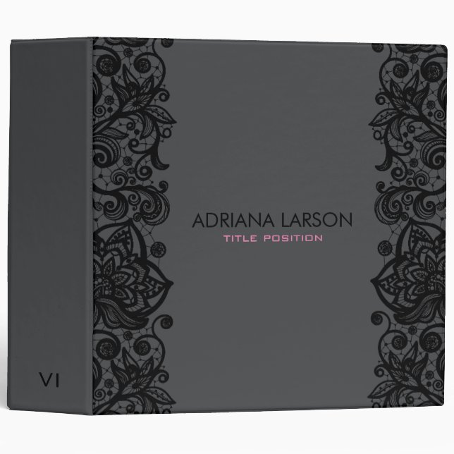 Black Lace Binder (Front/Spine)