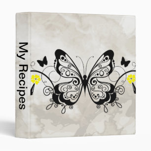 Black Lace Butterflies 10 Binder