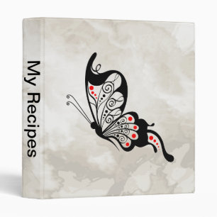 Black Lace Butterflies 2 Binder