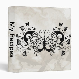 Black Lace Butterflies 9 Binder