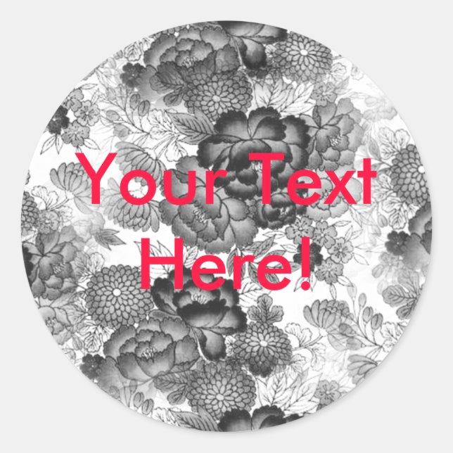Black Lace Customizable Sticker (Front)