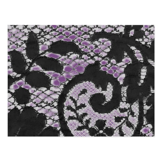 Black lace fabric detail Gothic steampunk Postcard