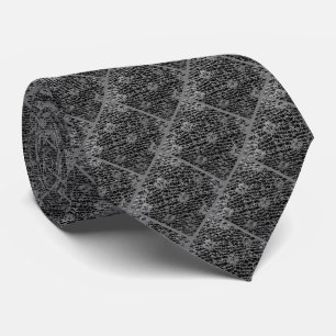 BLACK LACE-LOOK TIE