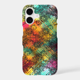 Black Lace On Rainbow Glass