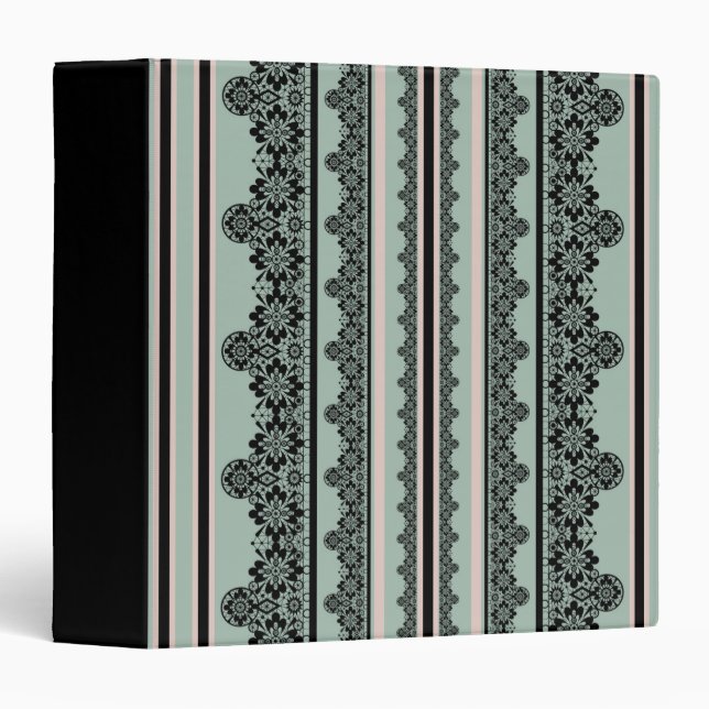 Black lace , openwork throw pillow binder (Front/Spine)