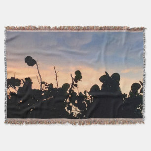 Black Lace Sunset Throw Blanket