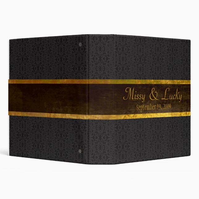 Black Lace Wedding/Anniversary Album Binder (Background)