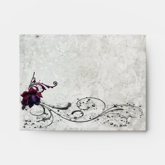 Black Lace Wedding Envelopes (Front)