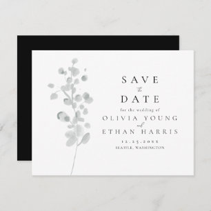 Black Lacquer Save the Date Card