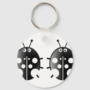 Black Ladybugs Keychain