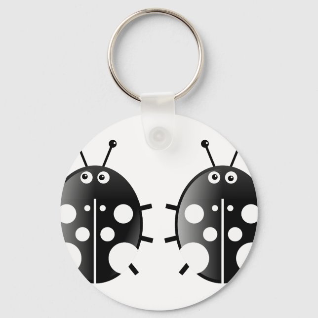 Black Ladybugs Keychain (Front)