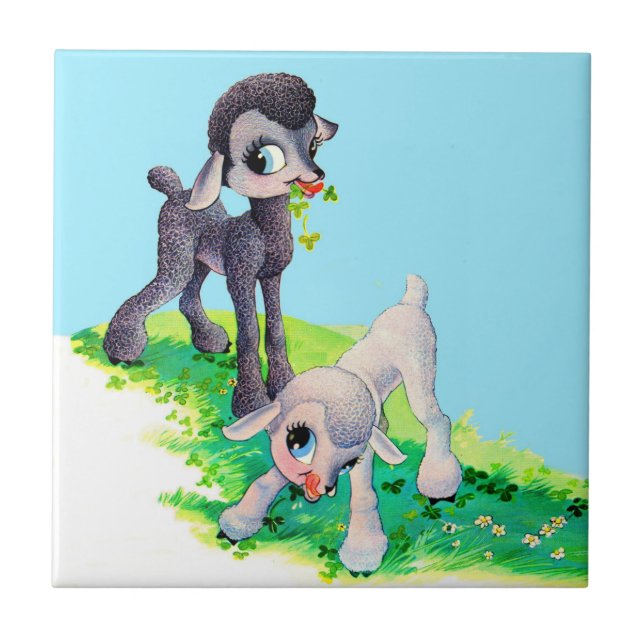 black lamb white lamb tile (Front)