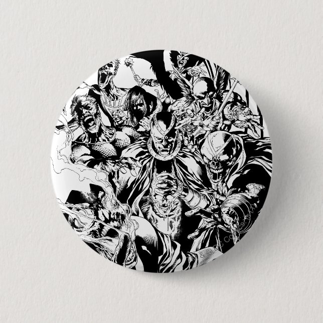Black Lantern Corps - Black and White 2 Inch Round Button (Front)
