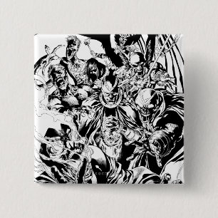 Black Lantern Corps - Black and White 2 Inch Square Button