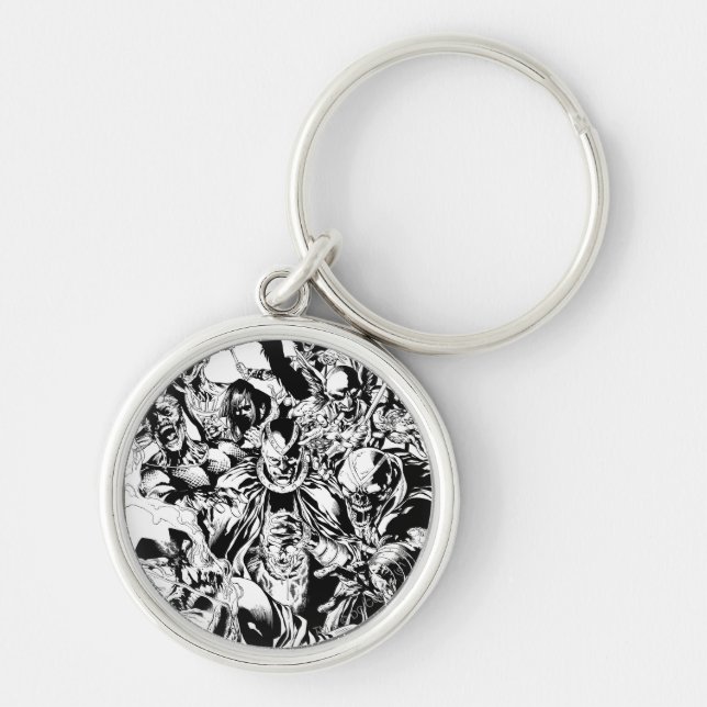 Black Lantern Corps - Black and White Keychain (Front)