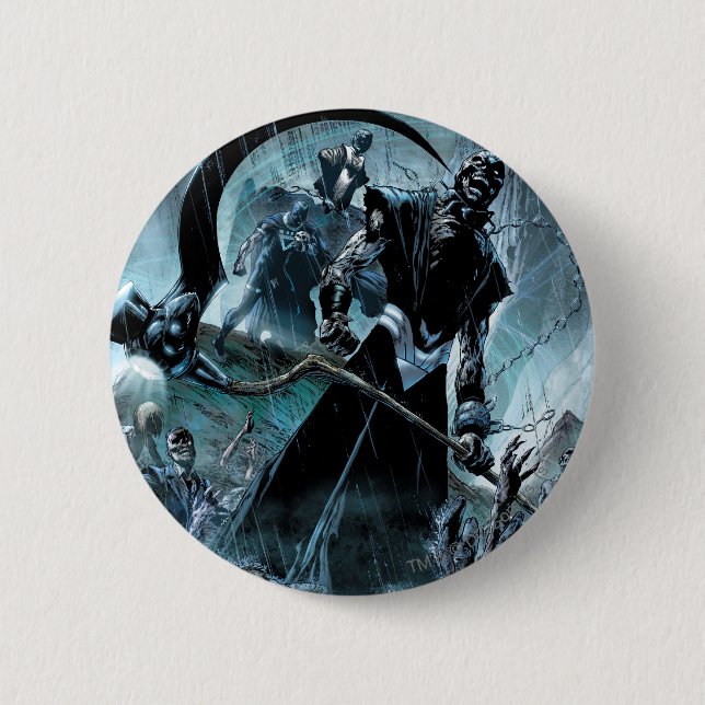 Black Lantern Corps Panel 2 Inch Round Button (Front)