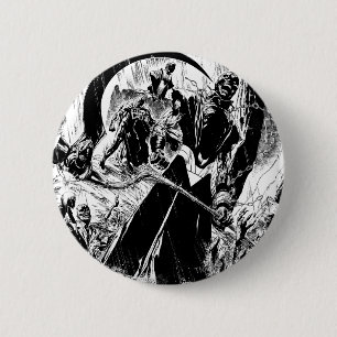 Black Lantern Corps Panel - Black and White 2 Inch Round Button