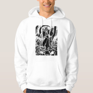 Black Lantern Corps Panel - Black and White Hoodie