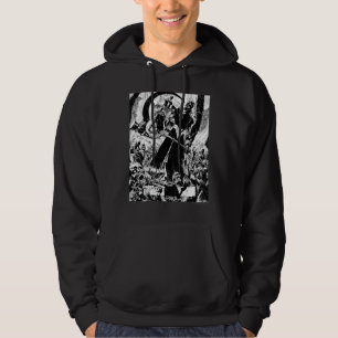 Black Lantern Corps Panel - Black and White Hoodie