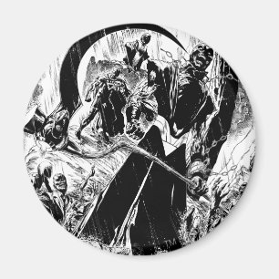 Black Lantern Corps Panel - Black and White Magnet