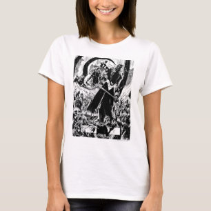 Black Lantern Corps Panel - Black and White T-Shirt