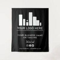 Black Large Logo & Social Media Backdrop