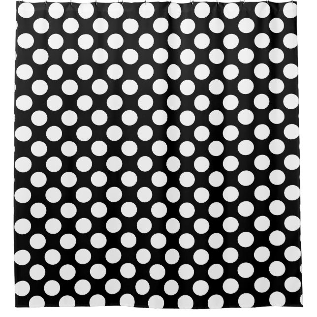 Black: Large white Polka Dot Pattern (Front)