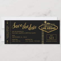 Black Las Vegas Boarding Pass Enregistrer la carte