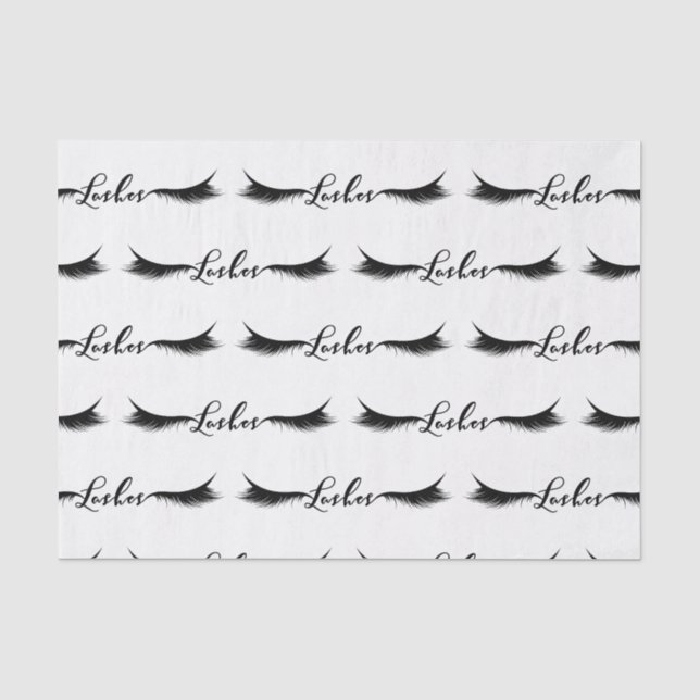 Black LASHES Eyelashes Beauty Salon Makeup Tissue Paper (Front)