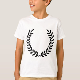 Black Laurel Wreath Greek Olive Branch T-Shirt