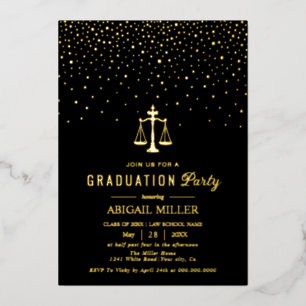 Black Law school Class Of 2026 graduation confetti