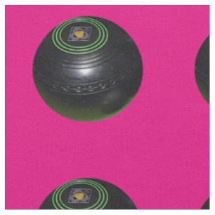 Black Lawn Bowl On Magenta, Fabric