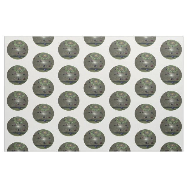 Black Lawn Bowl Pattern, Fabric (Fat Quarter)