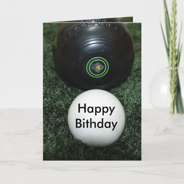 Black Lawn Bowls, Ajouter Votre Message Carte Anni (Devant)