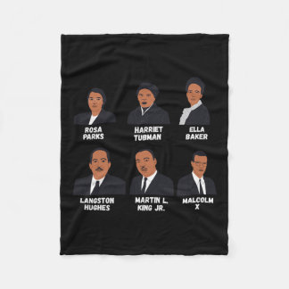 Black Leaders Inspiring Black History African Amer Fleece Blanket
