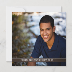 Black Leather Boys Faire-part de graduation photo