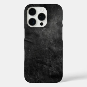 Black Leather iPhone 16 Pro Case