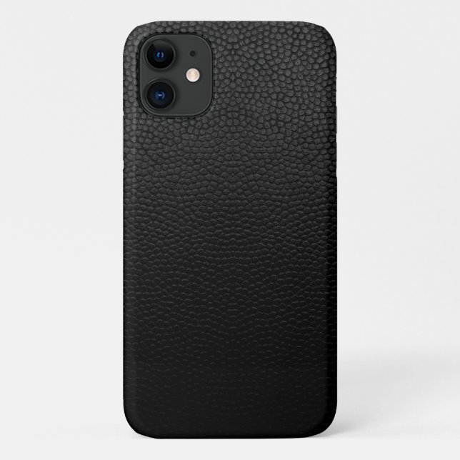 Black Leather Case-Mate iPhone Case (Back)