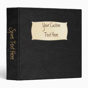 Black Leather Custom 1.5" Binder