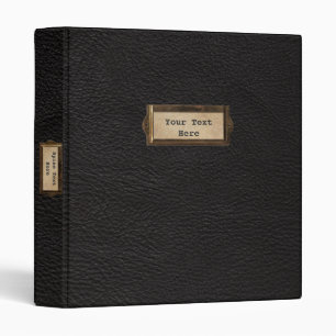 Black Leather Custom 1.5 inch Binder
