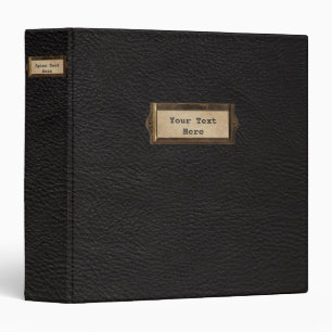 Black Leather Custom 1.5 inch Binder